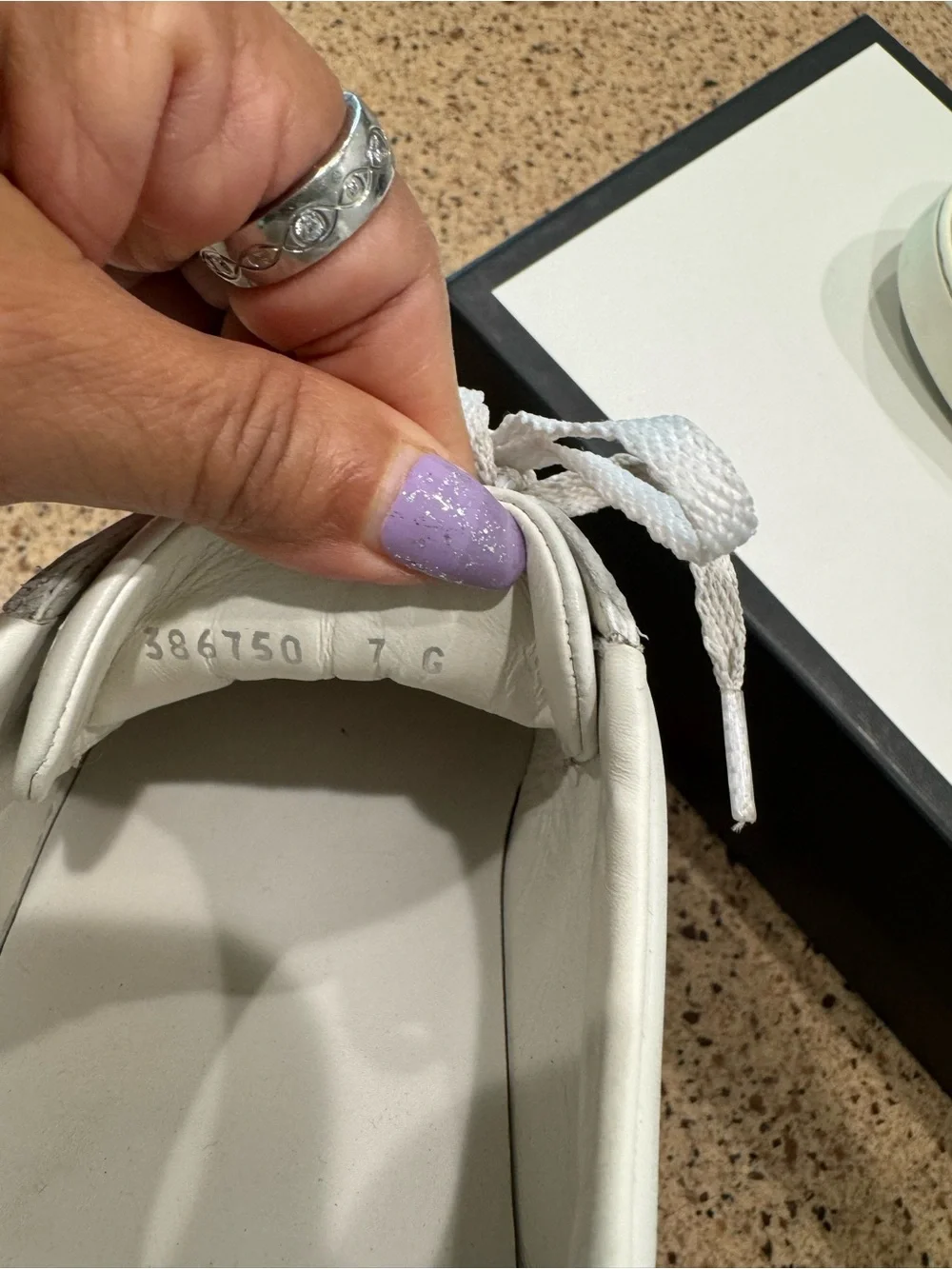 Gucci White Leather Sneakers with Green and Red Web Stripe